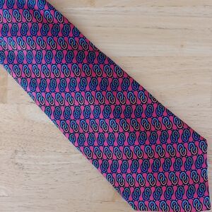 Beaufort *PRINT* Pink Tie with Multicolor Connected Hoop Design